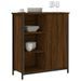 Buffet chêne marron 70x30x80 cm bois d'ingénierie - Photo n°3