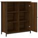 Buffet chêne marron 70x30x80 cm bois d'ingénierie - Photo n°5