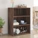 Buffet chêne marron 70x41x93 cm bois d'ingénierie - Photo n°1