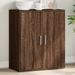 Buffet chêne marron 79x38x80 cm bois d'ingénierie - Photo n°2