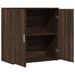 Buffet chêne marron 79x38x80 cm bois d'ingénierie - Photo n°6