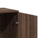 Buffet chêne marron 79x38x80 cm bois d'ingénierie - Photo n°9