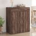 Buffet chêne marron 80x42,5x93 cm bois d'ingénierie - Photo n°1