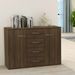 Buffet Chêne marron 88x30x65 cm Bois d'ingénierie - Photo n°1