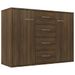 Buffet Chêne marron 88x30x65 cm Bois d'ingénierie - Photo n°2