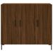 Buffet chêne marron 90x34x80 cm bois d'ingénierie - Photo n°6