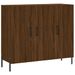 Buffet chêne marron 90x34x80 cm bois d'ingénierie - Photo n°1