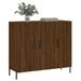 Buffet chêne marron 90x34x80 cm bois d'ingénierie - Photo n°3