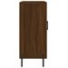 Buffet chêne marron 90x34x80 cm bois d'ingénierie - Photo n°7