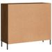 Buffet chêne marron 90x34x80 cm bois d'ingénierie - Photo n°8