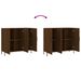 Buffet chêne marron 90x34x80 cm bois d'ingénierie - Photo n°9