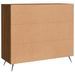 Buffet chêne marron 90x34x80 cm bois d'ingénierie - Photo n°8