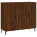 Buffet chêne marron 90x34x80 cm bois d'ingénierie - Photo n°1