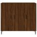 Buffet chêne marron 90x34x80 cm bois d'ingénierie - Photo n°6