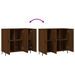 Buffet chêne marron 90x34x80 cm bois d'ingénierie - Photo n°9