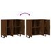 Buffet chêne marron 90x34x80 cm bois d'ingénierie - Photo n°9