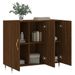 Buffet chêne marron 90x34x80 cm bois d'ingénierie - Photo n°4