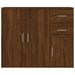 Buffet Chêne marron 91x29,5x75 cm Bois d'ingénierie - Photo n°6