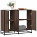 Buffet chêne marron 94x35x76 cm bois d'ingénierie - Photo n°1