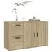 Buffet Chêne sonoma 100x33x59,5 cm Bois d'ingénierie - Photo n°4