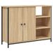 Buffet chêne sonoma 100x33x75 cm bois d'ingénierie - Photo n°1