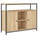 Buffet chêne sonoma 100x35x80 cm bois d'ingénierie - Photo n°1