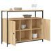 Buffet chêne sonoma 100x35x80 cm bois d'ingénierie - Photo n°4