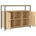 Buffet chêne sonoma 100x35x80 cm bois d'ingénierie - Photo n°5