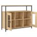 Buffet chêne sonoma 100x35x80 cm bois d'ingénierie - Photo n°5