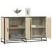Buffet chêne sonoma 134x35x76 cm bois d'ingénierie - Photo n°1