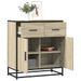 Buffet chêne sonoma 68x35x76 cm bois d'ingénierie et métal - Photo n°1