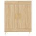 Buffet chêne sonoma 69,5x34x90 cm bois d'ingénierie - Photo n°5