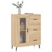 Buffet chêne sonoma 69,5x34x90 cm bois d'ingénierie - Photo n°3