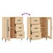 Buffet chêne sonoma 69,5x34x90 cm bois d'ingénierie - Photo n°9