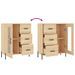 Buffet chêne sonoma 69,5x34x90 cm bois d'ingénierie - Photo n°9