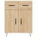 Buffet chêne sonoma 69,5x34x90 cm bois d'ingénierie - Photo n°6