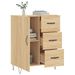 Buffet chêne sonoma 69,5x34x90 cm bois d'ingénierie - Photo n°4