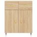 Buffet chêne sonoma 69,5x34x90 cm bois d'ingénierie - Photo n°6