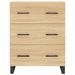 Buffet chêne sonoma 69,5x34x90 cm bois d'ingénierie - Photo n°5