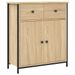 Buffet chêne sonoma 70x30x80 cm bois d'ingénierie - Photo n°1