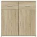 Buffet chêne sonoma 79x38x80 cm bois d'ingénierie - Photo n°5