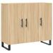 Buffet chêne sonoma 90x34x80 cm bois d'ingénierie - Photo n°1