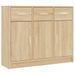Buffet chêne sonoma 91x28x75 cm bois d'ingénierie - Photo n°1