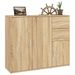 Buffet Chêne sonoma 91x29,5x75 cm Bois d'ingénierie - Photo n°5