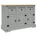 Buffet Corona gris 112x43x78 cm bois massif pin mexicain - Photo n°1