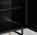 Buffet design 4 portes bois noir et blanc Sikota 150 cm - Photo n°7