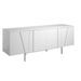 Buffet design 4 portes laqué et pieds acier blanc Basile - Photo n°4