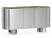 Buffet design LUNAIRE 160 cm – Luxe contemporain en acier inoxydable brossé - Photo n°1