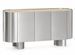Buffet design LUNAIRE 160 cm – Luxe contemporain en acier inoxydable brossé - Photo n°1
