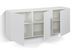 Buffet design suspendu 3 portes mélaminé blanc mat Zocy L 165 cm - Photo n°2